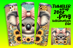 Unique Tumbler Sublimation Design , Cute Animals Product Image 1