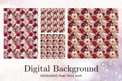 Flower Pattern Background Wallpaper Digital Paper_116 Product Image 1