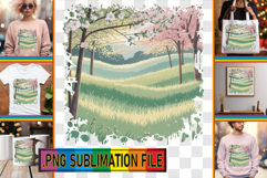 Vibrant TOTE BAG Gift PNG, Spring Product Image 1