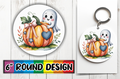 Joyful Circle Ornaments PNG Magic, Pumpkin Watercolor Product Image 1