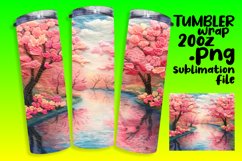 Vibrant 3D Landscape Wrap Design for Tumblers Product Image 1
