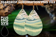 Luminous Teardrop Earrings PNG, Spring Product Image 1