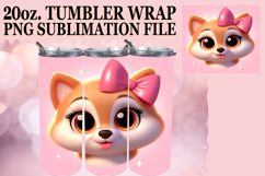 Serene nights 20oz tumbler wrap, 3D Dog Product Image 1