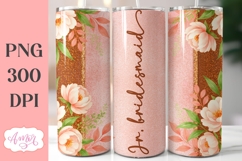 Wedding Tumbler Wrap sublimation PNG, Copper floral tumbler Product Image 8