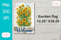 Welcome Garden Flag Sublimation Design PNG, Sunflowers PNG Product Image 2