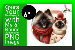 Lovely Circle Design Car Coaster PNG , Dog and cat Product Image 1