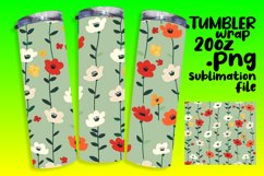 Watercolor Boho Floral Serenade Tumbler Wrap Product Image 1