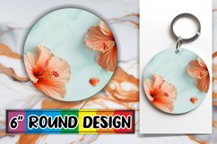 Blossom Beauty PNG: Sublimated Floral Charm Keychain Product Image 1