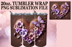 ENCHANTED GIFT 20oz TUMBLER WRAP, 3D Heart Product Image 1