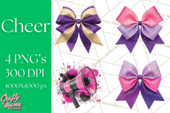 Cheerleader Clipart PNG with Glitter Pom and Color Splash Product Image 1