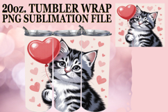 WHIMSICAL GIFT 20oz TUMBLER WRAP, Cat Valentin's Day Product Image 1