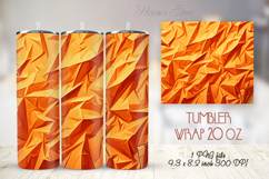 Texture of orange crumpled paper straight tumbler 20oz wrap Product Image 1