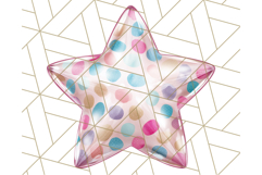 Cute Puffy Star Clipart PNG, 3D Glossy Pastel Stars Clip Art Product Image 4