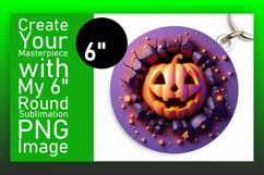 Playful Round Design Car Coaster PNG , 3D Pumpkin Product Image 1