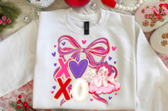 Cupid XOXO Valentine Png, Preppy Valentines Day Png Product Image 6