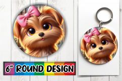 Radiant Round Designs for Gifts, 3D Dog Product Image 1