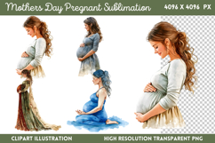 Mothers Day Pregnant Sublimation PNG Product Image 1