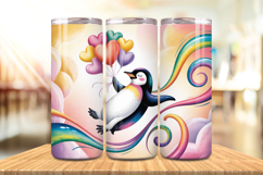 Valentine’s Day Cute Penguin Tumbler Wrap PNG Big Bundle Product Image 8