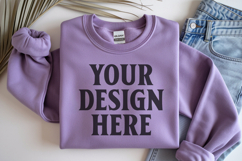 Daisy Gildan 18000 Folded Flat Lay Mockups Product Image 1