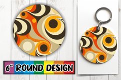 Psychedelic Wonders: Round Sublimation Keychain Product Image 1