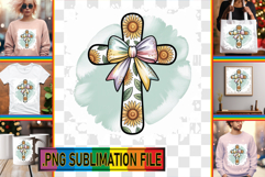 RADIANT PNG Art for TSHIRTS, Cross and Bow Product Image 1