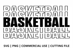 Basketball SVG | Stacked SVG Product Image 2