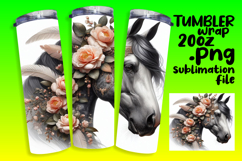 Colorful 20oz Tumbler Template , Horse Product Image 1