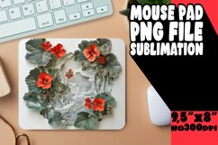 3D Flower in Hole Sublimation for Mouse Pad PNG Product Image 1