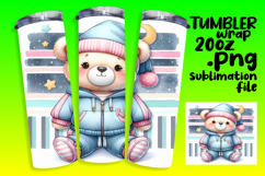 Sublimation-Ready 20oz Design , Teddy Bear Product Image 1