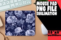 Elegant Striped Flower Mousepad - Classic Essential Product Image 1