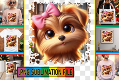 Cozy TSHIRT Sublimation Art PNG, 3D Dog Product Image 1
