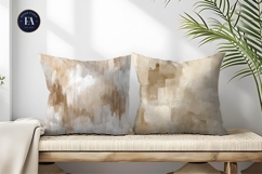 Neutral Beige Watercolor Wash Rustic Boho Digital Paper Product Image 2