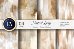 Neutral Beige Watercolor Wash Rustic Boho Digital Paper Product Image 1