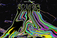 Psychedelic Slime Text Effect on Marble Product Image 1