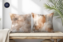 Rustic Boho Beige Watercolor Wash Seamless Digital Paper Product Image 2