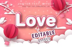 Love three layer editable text effect, font style Product Image 1