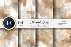 Beige Watercolor Wash Rustic Neutral Boho Digital Paper Product Image 1