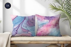 Watercolor Marble Mix Pink Blue Purple Digital Paper Product Image 2