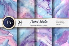 Watercolor Marble Mix Pink Blue Purple Digital Paper Product Image 1
