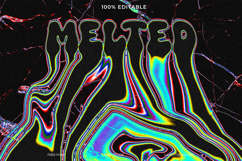 Melted Psychedelic Text Effect on Marble Product Image 1
