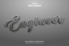 Silver text effect, editable grey text style Product Image 1
