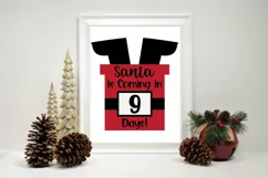 Christmas Countdown SVG Cut File - Santa in Chimney SVG File Product Image 2