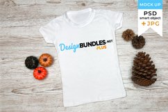 Kids T-shirt Mockup |Fall T-shirt mockup in JPG and PSD Product Image 1