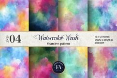 Watercolor Wash Digital Paper | Seamless Rainbow Texture Product Image 1