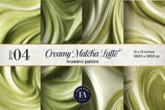 Matcha Latte Swirl Pattern, Creamy Matcha Abstract Paper Product Image 1