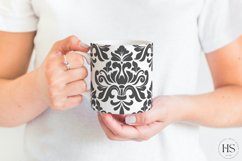 30 Black Damask Pattern Mug Sublimation PNG Bundle Product Image 4