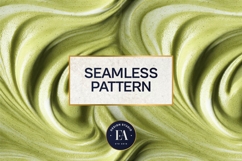 Matcha Latte Swirl Pattern, Creamy Matcha Abstract Paper Product Image 3