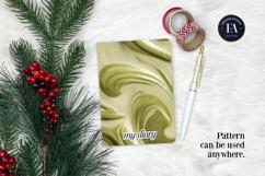 Matcha Latte Swirl Pattern, Creamy Matcha Abstract Paper Product Image 4