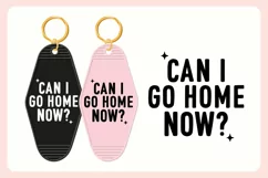 Funny Sarcastic Motel Keychain SVG | Can I Go Home Now? Product Image 3