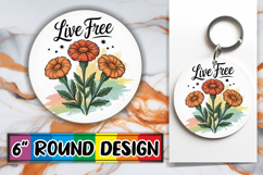 Blissful Round Designs PNG, Flowers Quote Product Image 1